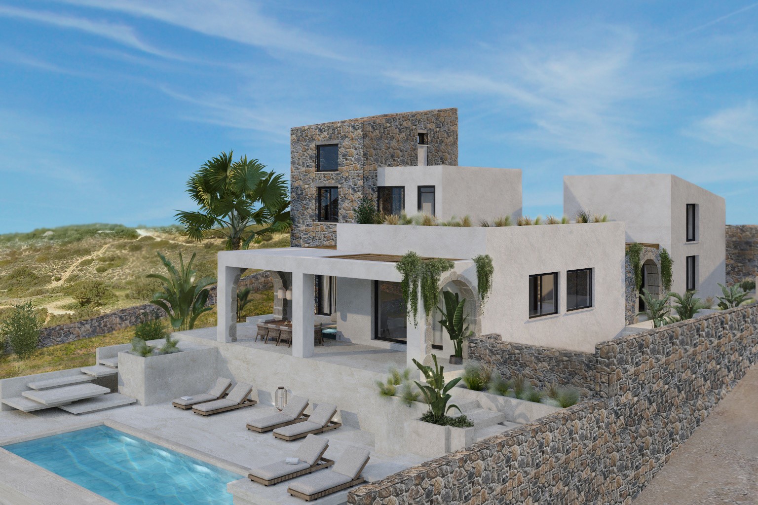 Seaview Villa for sale near Rethymno. ID 1v-949