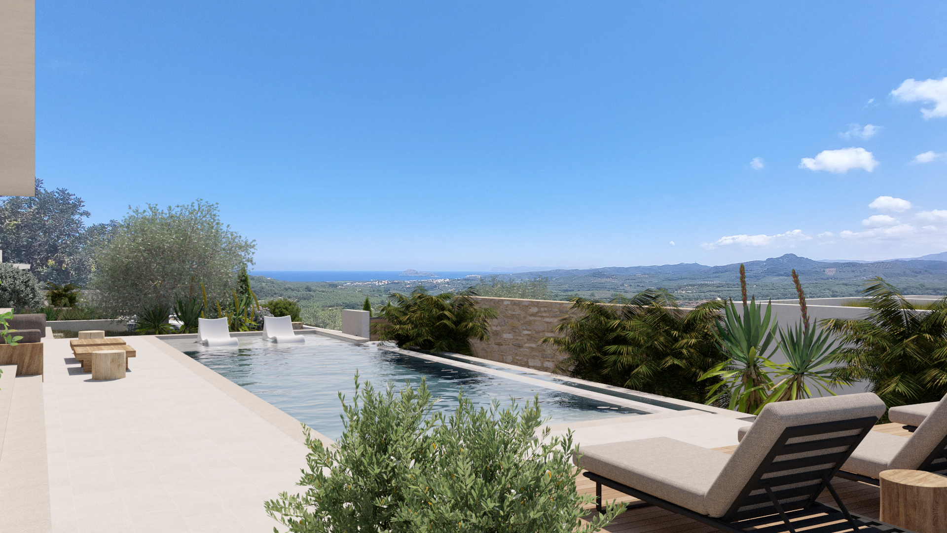 Seaview Villa for sale in Platanias. ID 0v-946