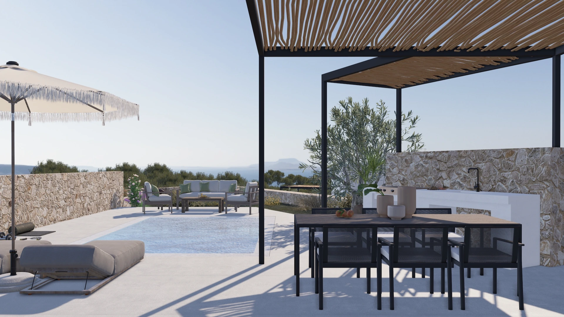 Seaview Villa in Rhodes for sale. ID Rv-1556