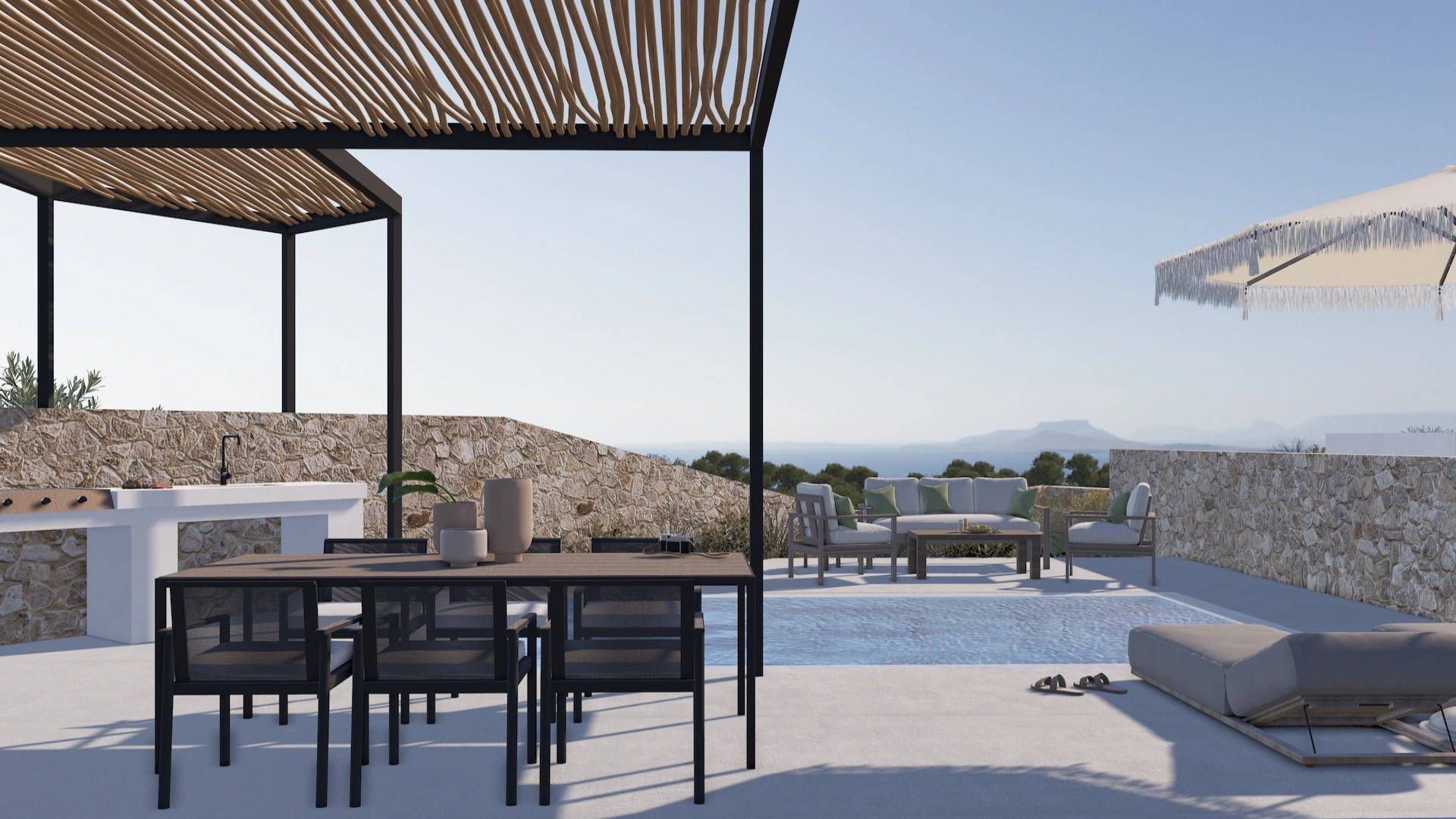 Seaview Villa in Kalavarda for sale. ID Rv-1555