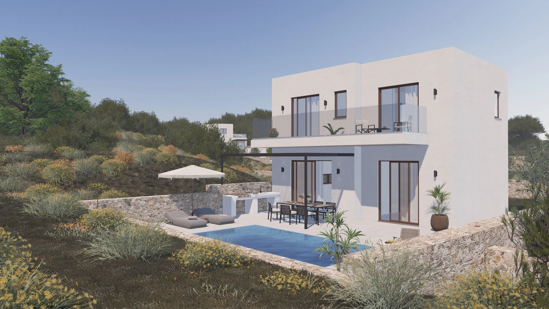Seaview Duplex Villa for sale in Kalavarda Rhodes. ID Rv-1548