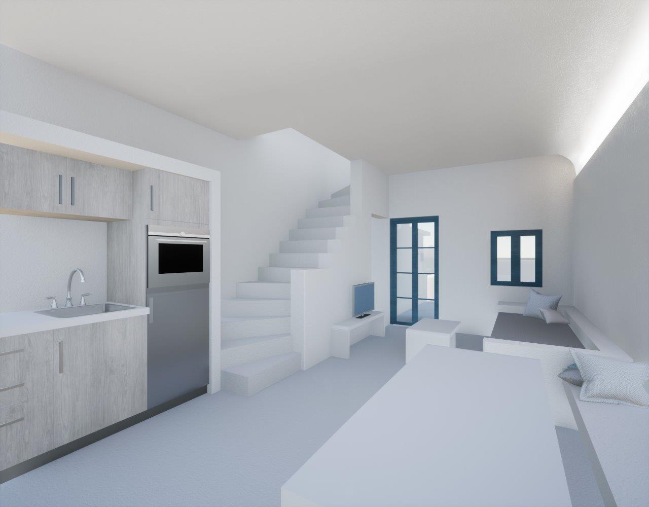 Maisonette with seaview for sale in Santorini. ID S4-5107