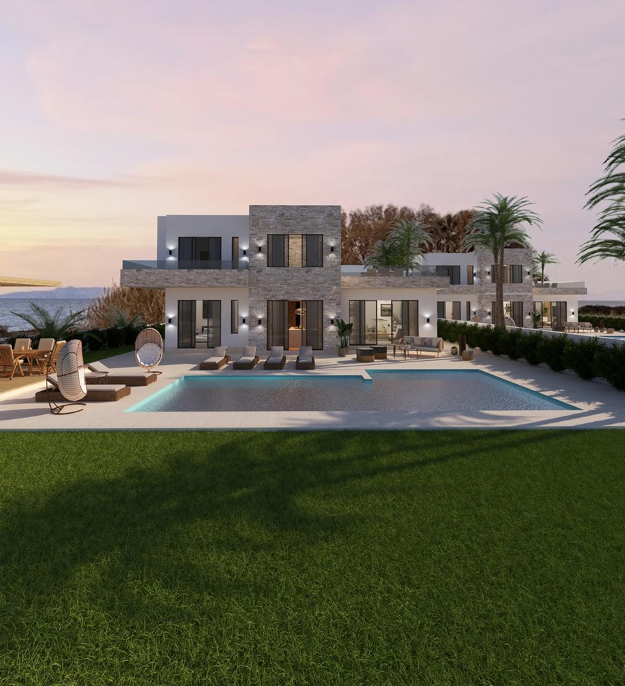 Waterfront Home for Sale in Rhodes. ID Rv-1370