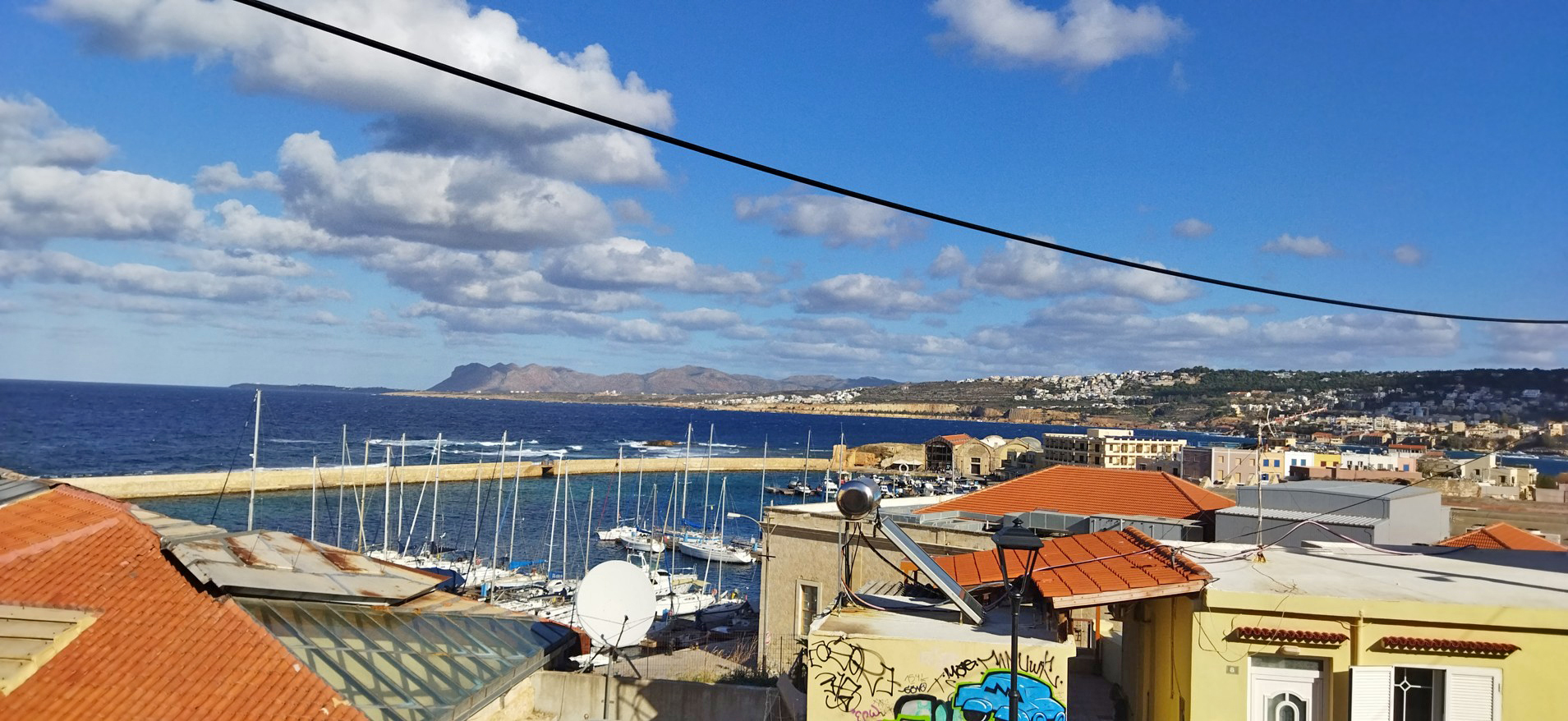 Seaview Maisonette for rent in Chania Old Port. ID 001-914