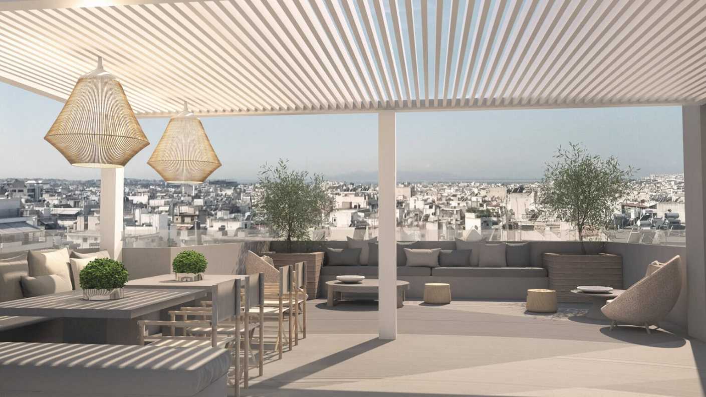 Athens Two Bedroom Apartment with shared rooftop swimming pool. ID A4-1868