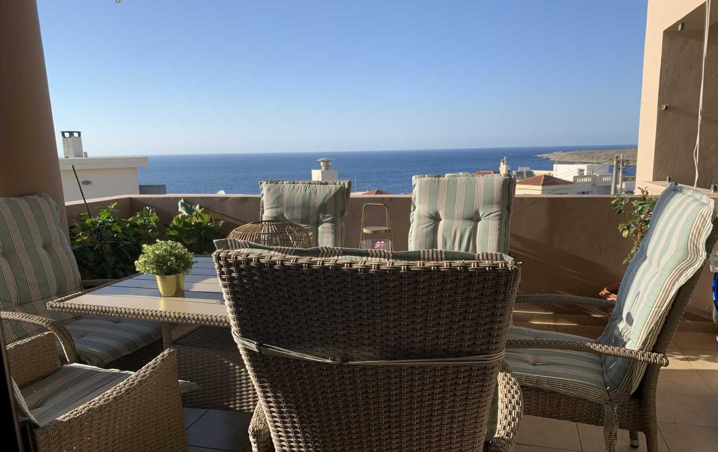 Seaview three-storey maisonette Chania for sale. ID 04-1189